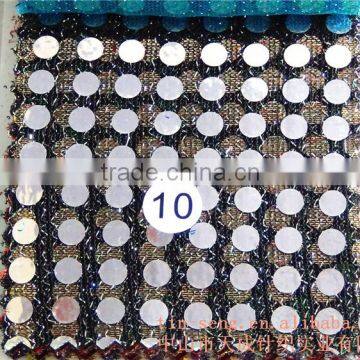 American knit with 6mm spangle polka dot mesh fabric