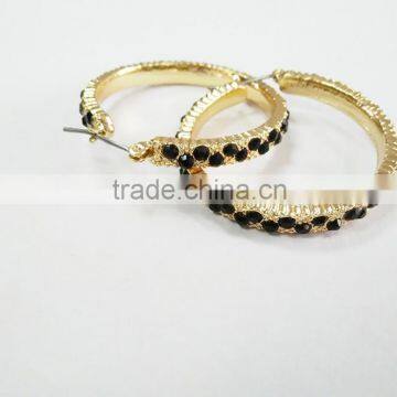 Earring, Gold Hoop Fashion Earring, Crystal Earring Rhinestone Jewelry PT1526
