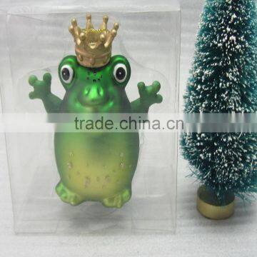 2016 wholeslae hanging glass animal decoration for Christmas