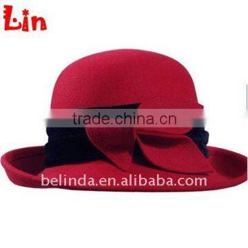 Fashion women red woollen hat