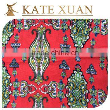 Modern Autumn Printed Rayon Crepe Fabric photo-2