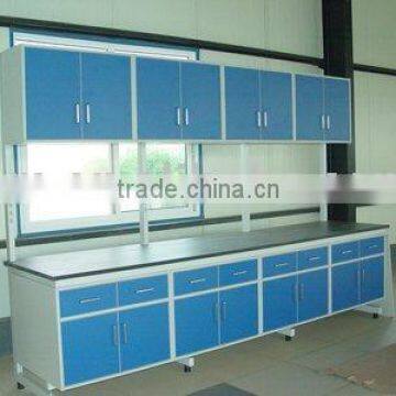 Steel wood laboratory side bench/table/lab furniture/lab side bench