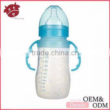 china roupas infantil BPA-free baby food grade Silicone feeding bottle, silicone baby bottle