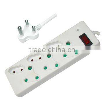 6way South Africa socket IEC surge protector with switch