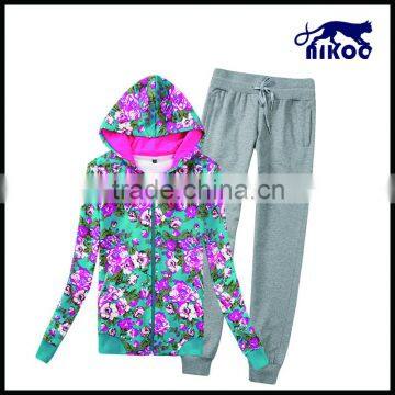 customized cotton printing sportswear Hoodie tracksuit