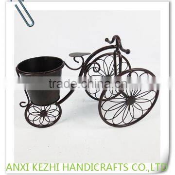 KZ160129 Home Table Decors Flower Pot Metal Tricycle/Bike Flower Pot