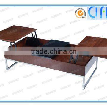 2015 new design two side adjustable height lift top coffee table 1487A