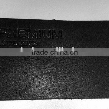 Black Genuine Leather Patch With Custom Brand Logo