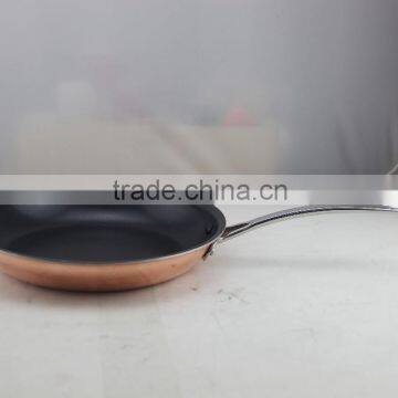 New Innovation Pressed Nonstick Copper Metal Material Tri-ply Copper Frying Pan photo-2