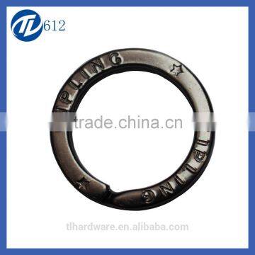 high quality engraved split metal keyring
