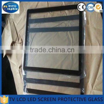 Flat fine polished edge chemically tempered replacement glass