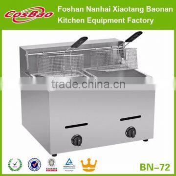 Stainless Steel Cooking Kitchen Hotel Restaurant Equipment Gas Fish Fryer BN-72 China Supplier