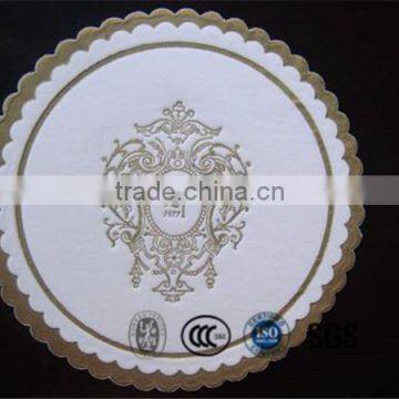 Cheap and wholesale flower tissue paper cup coaster cup mat