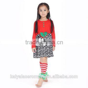 wholesale dress for fall kids frock design for baby girl sets Party Dress Children Long Sleeve Cotton Dresses