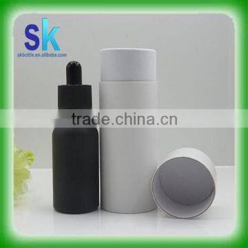 Hot sales 30ml e liquid glass dropper bottle 1oz with tube rectangular glass bottle with paper box