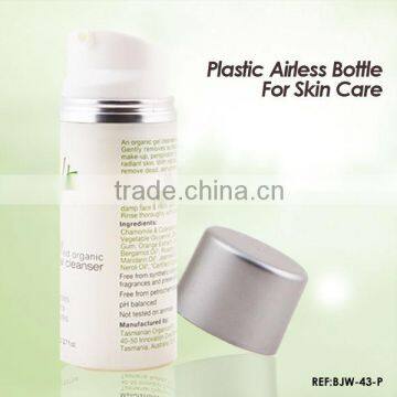 50ml 100ml 120ml White PP Airless Cosmetic Pump Bottle