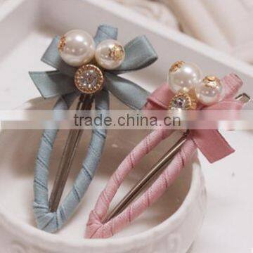 newest decorative flower pearls hair clip hair accessory