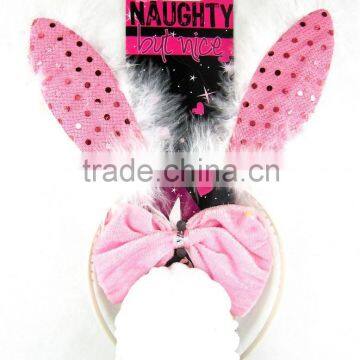 Deluxe bunny ears headband set playboy costume