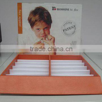 High end wooden wrapped PU Eyewear Display tray/ box