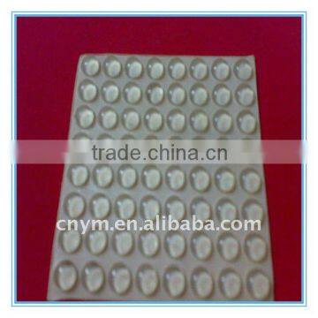 Clear silicone rubber pad
