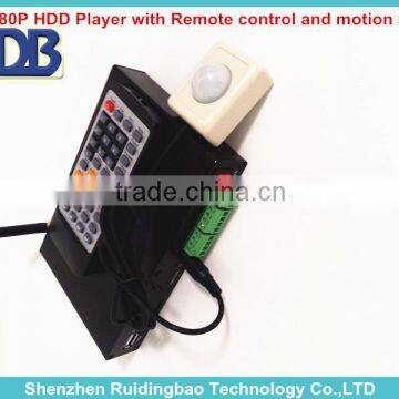 RDB Factory wholesale 1080P HDD Player with Remote control and motion sensor digital signage DS009-91