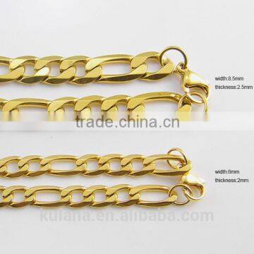 6/8mm 3:1NK Chain Gold Necklace Designs in 10 grams 91816