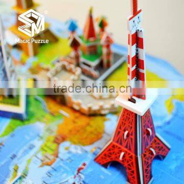 Educational Cardboard World Map 3d Paper Puzzle photo-4
