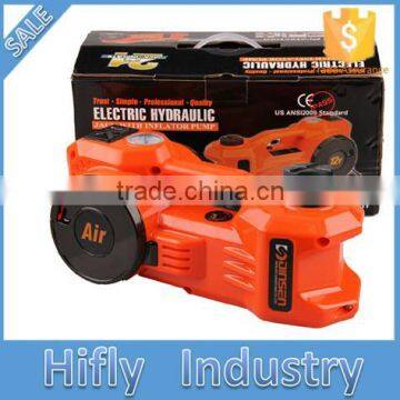 HF-EJ450 3TON 12V auto electric jack wtih air inflation dual-function horizontal type Electric hydraulic Bottle Floor jack