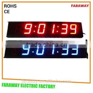 infared remote 3"/4"led digital wall clock with countup/down fucntion for airport, railway station,busstation