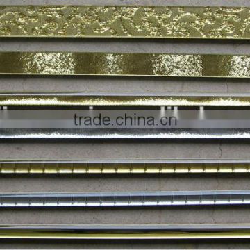 China glossy wall border line goledn glass border tiles