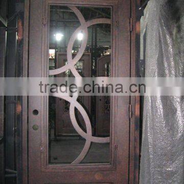 Square Top Single wrought Iron door