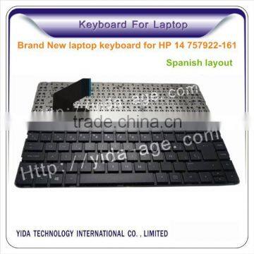 Spanish laptop keyboard for Teclado HP 14 757922-161 BLACK