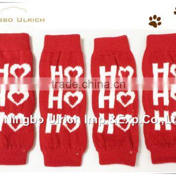 L7 hot sale cotton knitted christmas dog leg warmer 2016