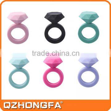 diamond design shape silicone rubber finger ring women