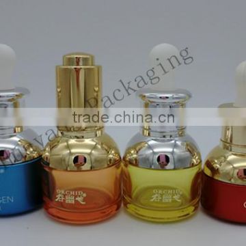 Coloured glass bottle with plastic cap inner cap direct sales by manufacturers