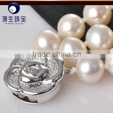 Pearl Jewelry Fresh Water Pearl Three Layer Bracelet White Color Near Round Shape Aaa Quality