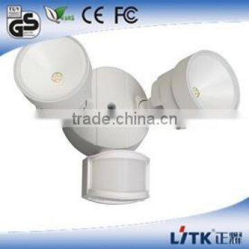 Utilitech Pro 110-Degree 2-Head White LED Motion-Activated Flood Light with Timer
