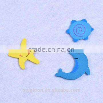 2015 creative funny shape paper wooden fridge magnet for children