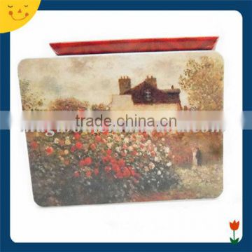 Decorational scenery printing rectangle metal fridge magnet