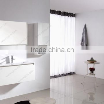 White painting bathroom vanity cabinet with ceramic basin