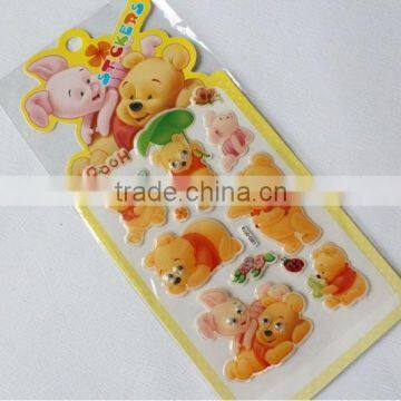 custom kids cute animal clear epoxy resin sticker/clear epoxy sticker