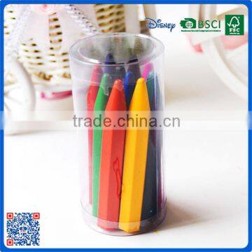 2016 wholesale 10 colors crayons into pot for school students with cheap price