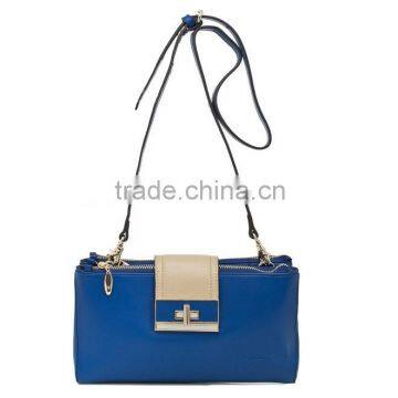 Lady navy blue cheap mini bags plain long strape bag CL9-133