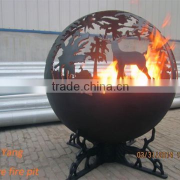 Up North Sphere Fire Pit with Craggy Tree Branch Base