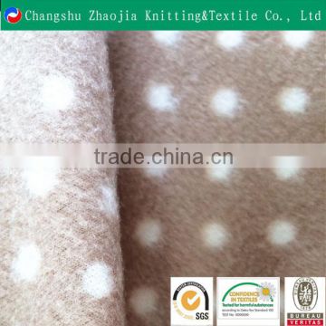 100 polyester polar fleece fabric dot custom print brushed polyester fabric wholesale from China manufacture