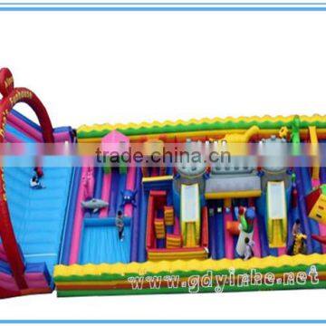 2014 Newest Inflatable castle Best sale inflatable fun city with slide