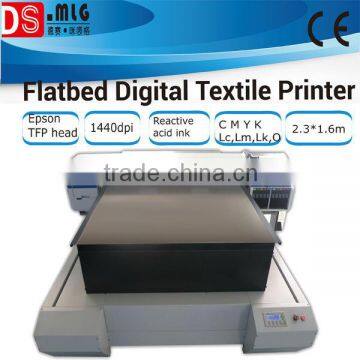 large format textile printing machine, digital printing flatbed fabric printer