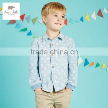 DK0309 dave bella spring autumn kids denim shirt baby boys tops children clothes boys handsome shirt child cotton tops