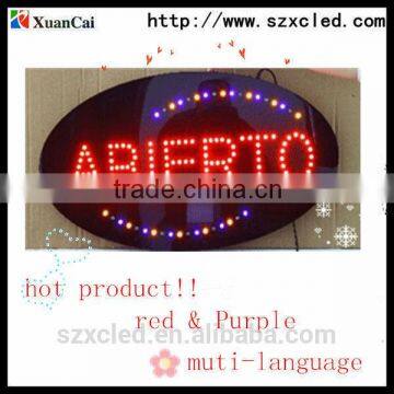 (Direct Manufacturer) 30*60'' flashing switch indoor Nails Low Power Consumption Led Neon Open Sign for shop led billboard
