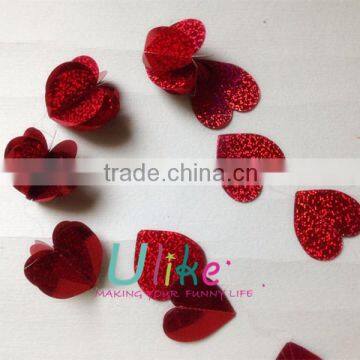 laser foil 3D heart garland foil garland decorations